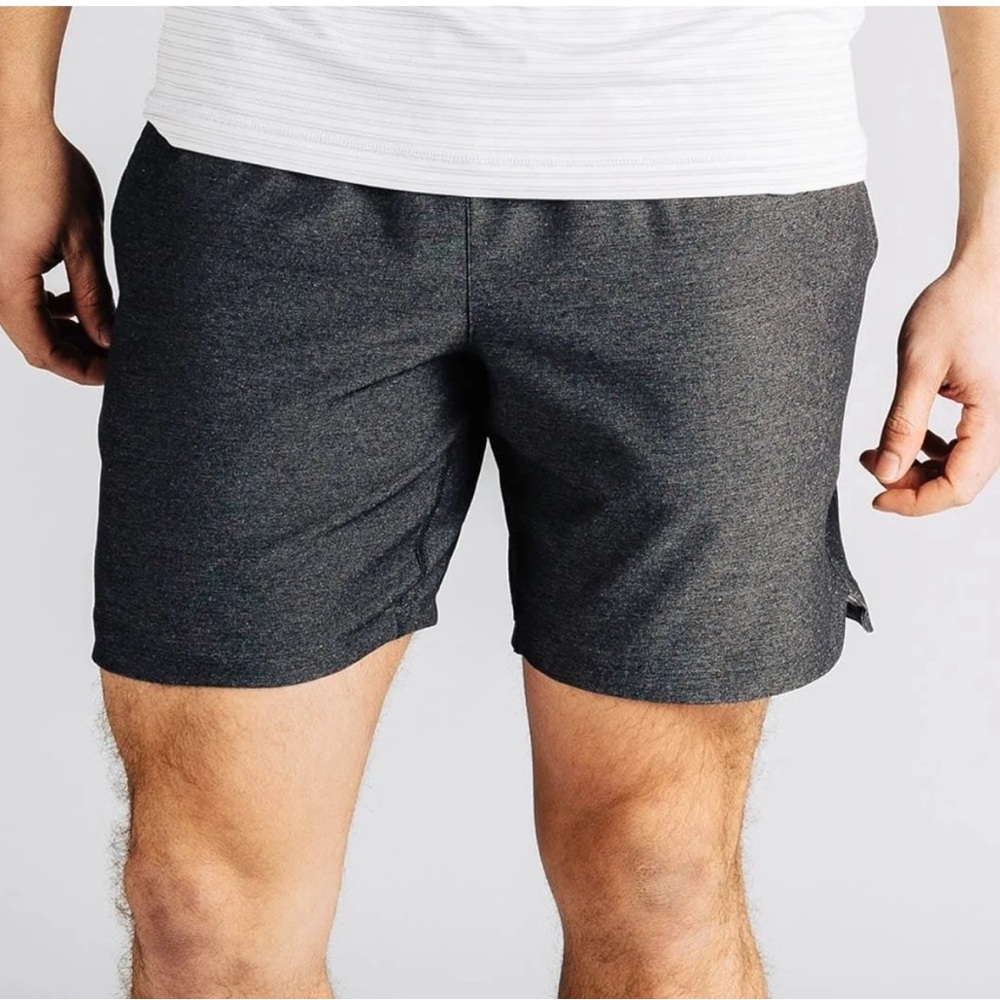 Mens Rhone 8” Guru Unlined Heather Gray Workout Running Shorts Size Small